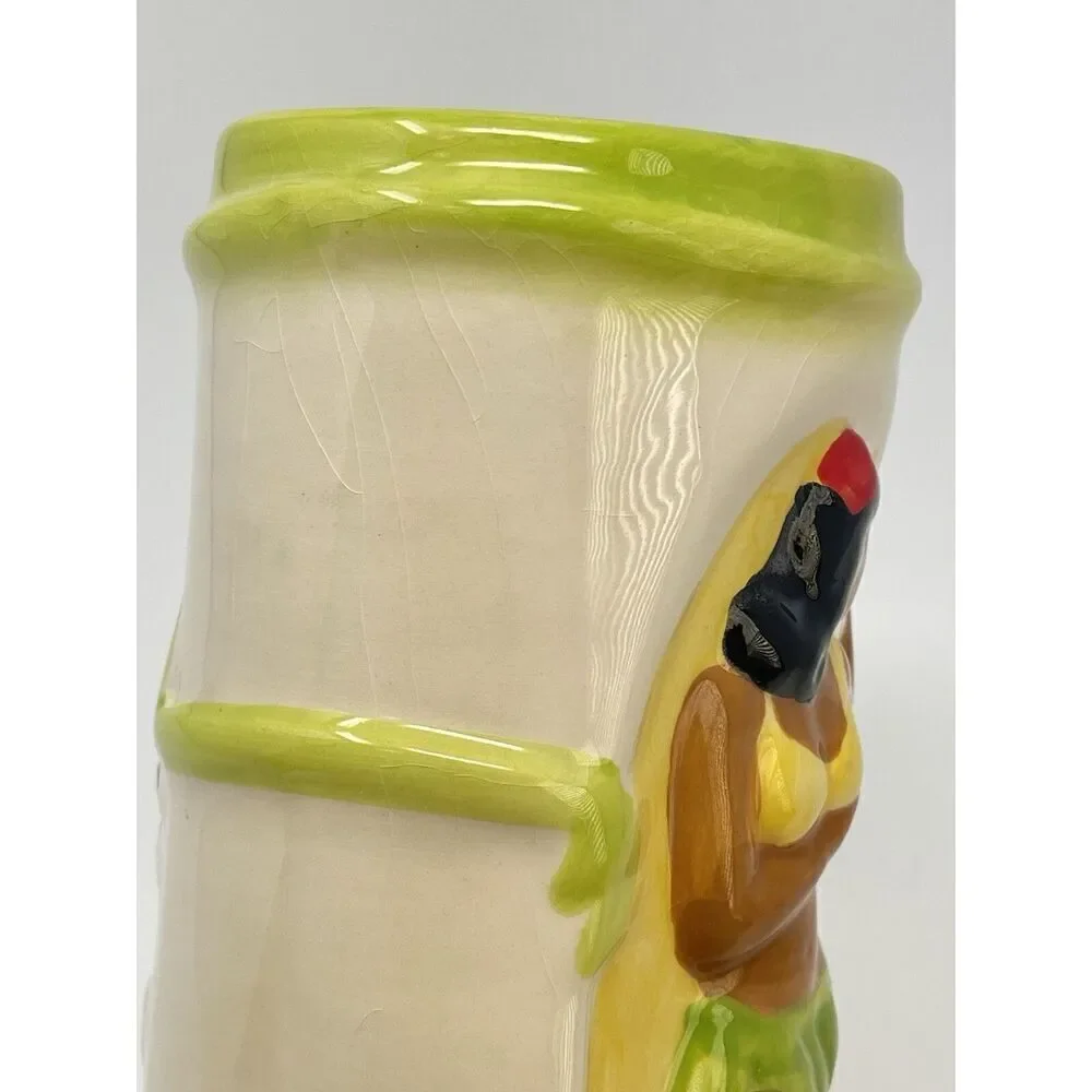 Tikis Grill & Bar Waikiki Hula Dancer Girl Mug Hawaii Tre Lani 7.5